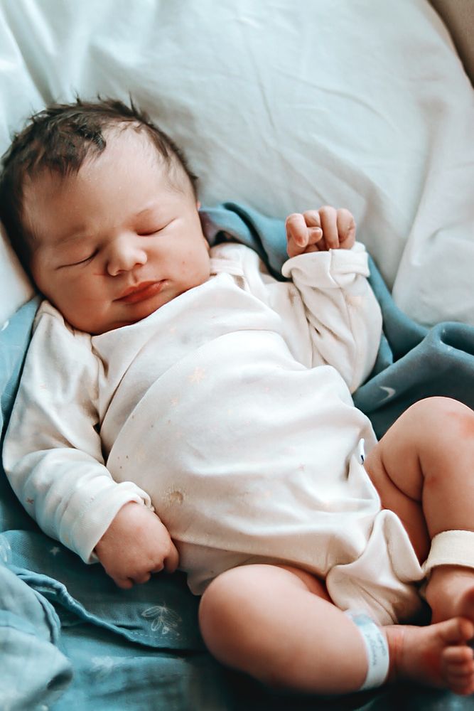 Sleeping newborn baby